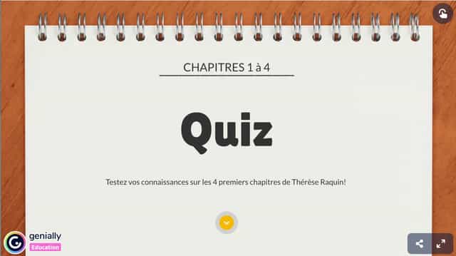 Étudier les chapitres I à IV