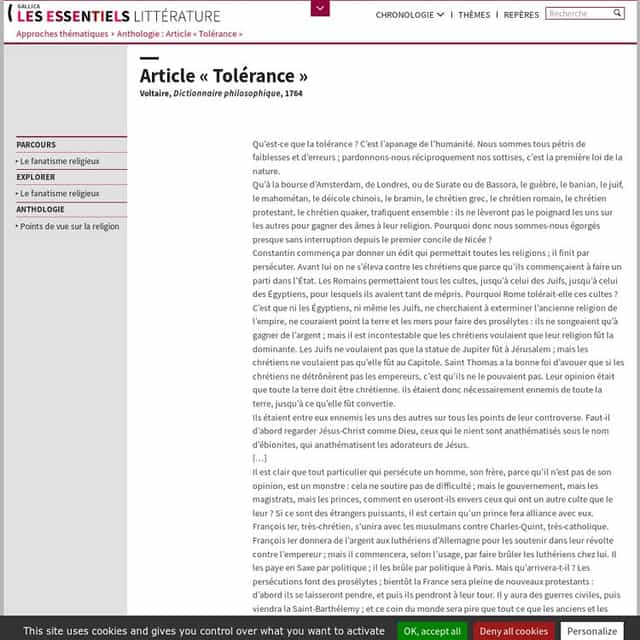 À tout tolérer, plus rien n'a de valeur