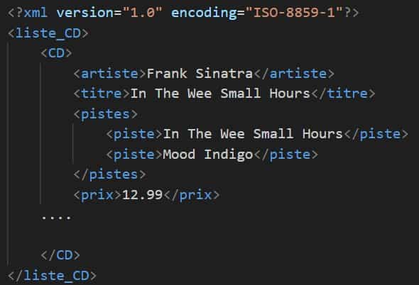 Manipuler le format XML