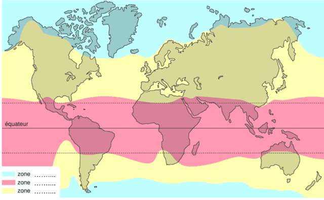 Zones climatiques sur Terre